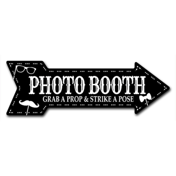Photo Booth Arrow Decal Funny Home Decor 36in Wide